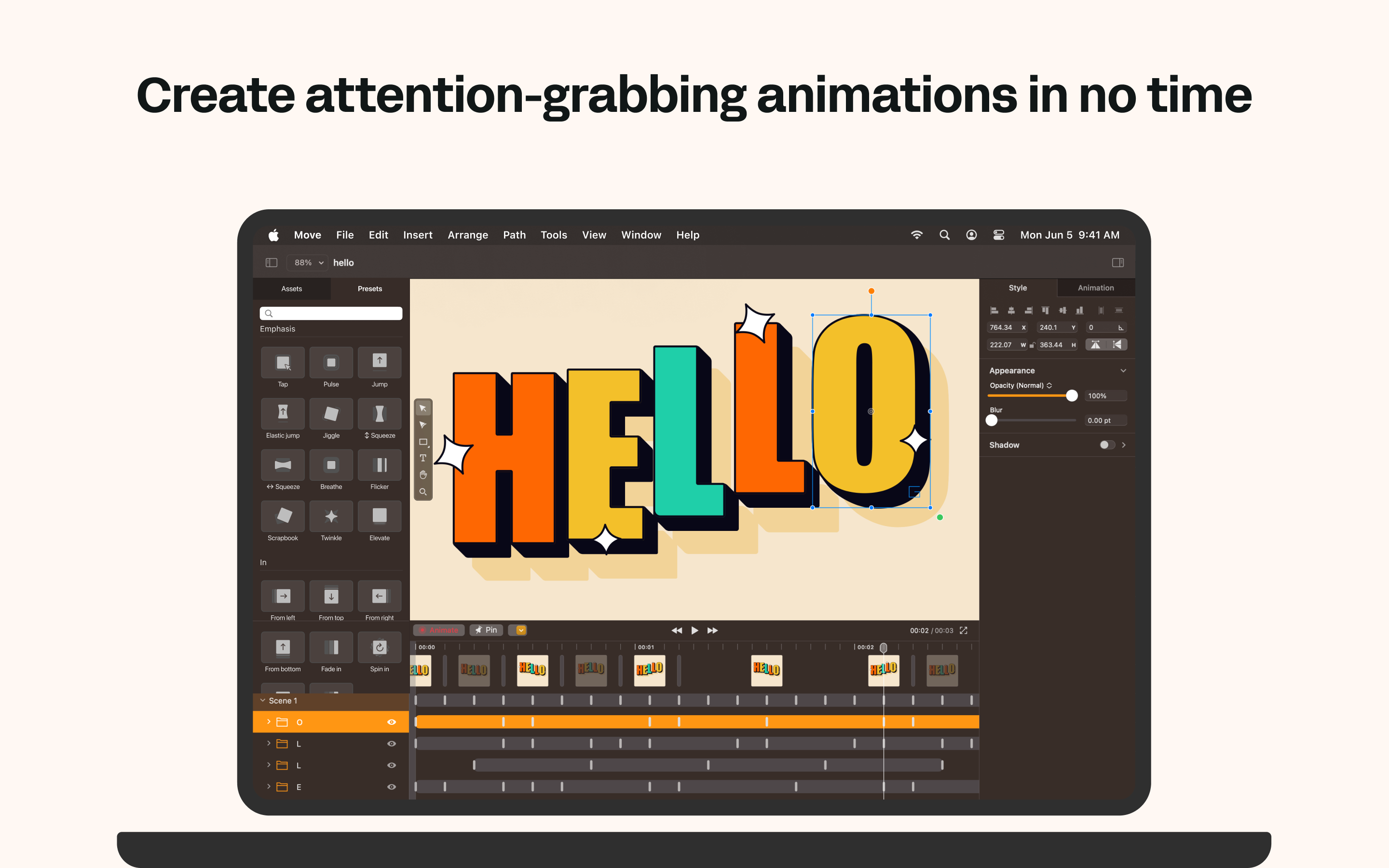 screenshot of Linearity Move